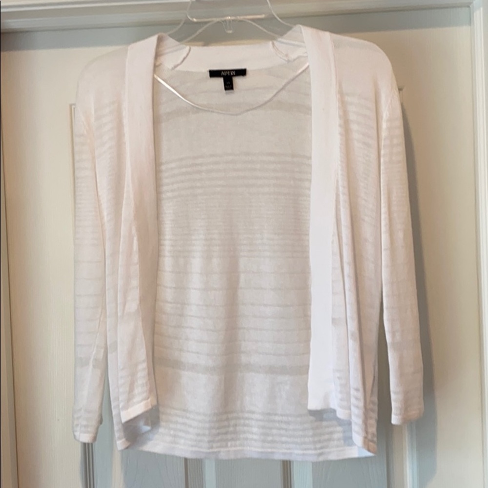 White light weight cardigan